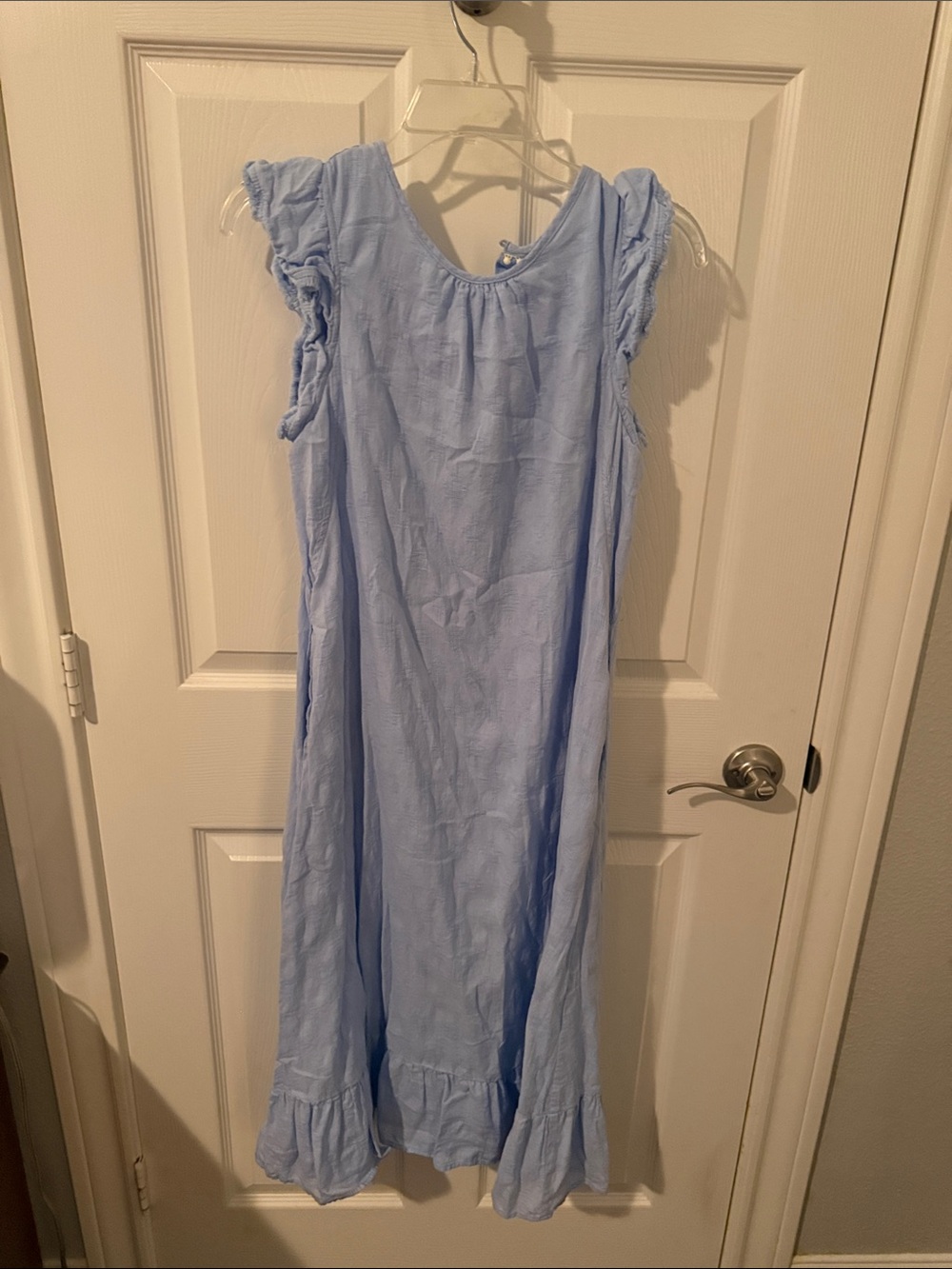 THML Light Blue Ruffle Sleeve Maxi Dress for Girls